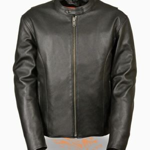  Men's Classic Leather Jacket 3x